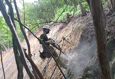 急斜面での匠の技☆