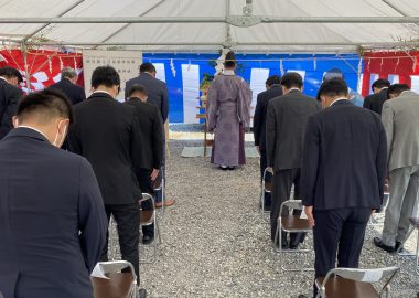 地鎮祭を行いました☆<br />【(仮称)ネッツトヨタびわこ㈱草津南山田店新築工事】