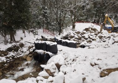 ～土木の現場から～<br />北小松滝川の雪景色☆